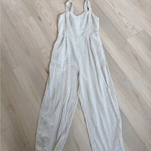 Beige Linen Jumpsuit